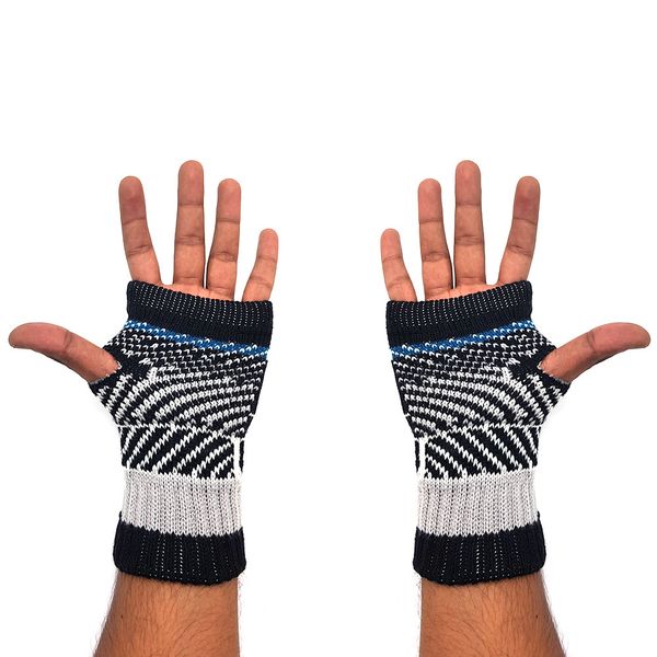 BUFFTEE Fingerless Mittens - Warm Winter Fingerless Gloves - SHADOW