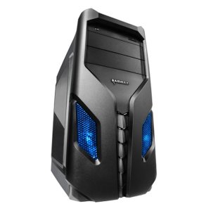 Raidmax Exo Window Blue Led ATX/Micro ATX/Mini ITX Chassis - Black/Blue