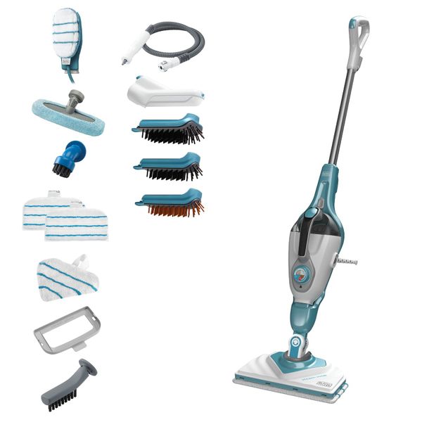 BLACK+DECKER 1600W 2in1 Steam Mop with SteaMitt and 15 Accessories