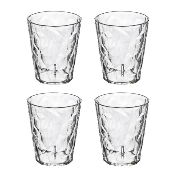 Koziol Superglas Water Glass Set of 4 - 250 ml