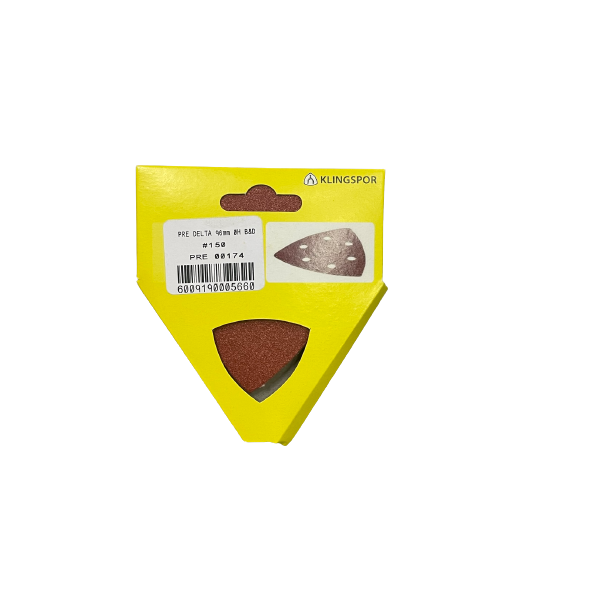 Klingspor - 9.6cm 0 Hole 150 Grit Delta Sanding Pad - 5 Pack