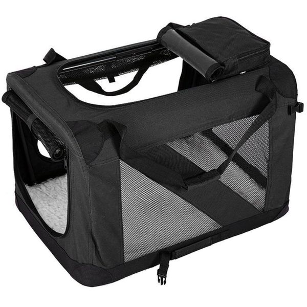 Pet Carrier Travel Cat Dog Crate Large Collapsible with Mesh &amp; Soft Mat