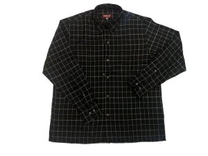 Navada - Checked Mens Black/Beige Long Sleeve Shirt