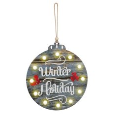 Wooden Light-Up Christmas Door Sign Decoration for Parties and Gatherings