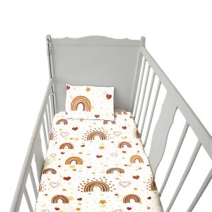 Rainbow Hearts Cot Duvet Set