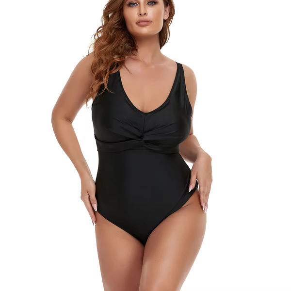 Women's Plus Size One Piece Swimsuit V-Neck Tummy Control Bathing Suit