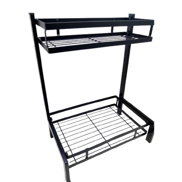 2 Level Multi Storage Rack - Black