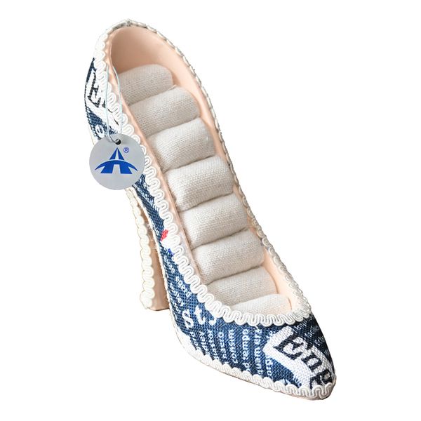 ALANES High Heeled Shoe Jewelry Display Stand Ring Earring Organizer Holder