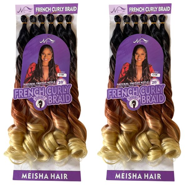 Meisha French Curly Braid - 28 Inch - Pack of 2 - Color C15