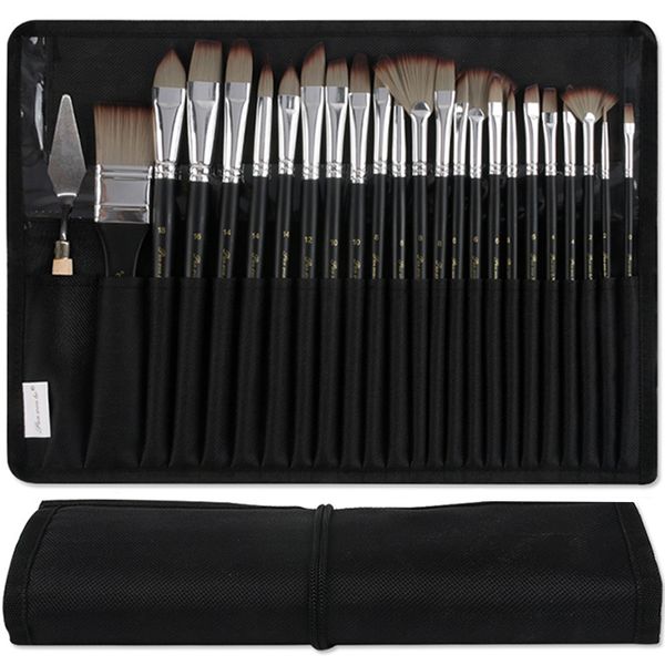 Acrylic Paint Brushes Set Premium Artist Paint Brushes Art Supplies 24 Pack