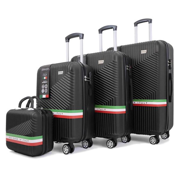Roma Hardshell Luggage Set with TSA Lock &amp; 360 Wheels