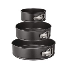 Upstairs Homeware Non-Stick Springform Baking Pan 18/20/22cm - Set of 3