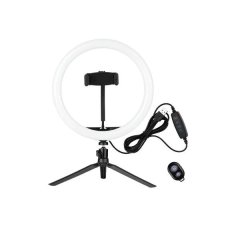 10 Inch Dimmable LED Ring Light With Shutter Tripod Cell Phone Holder