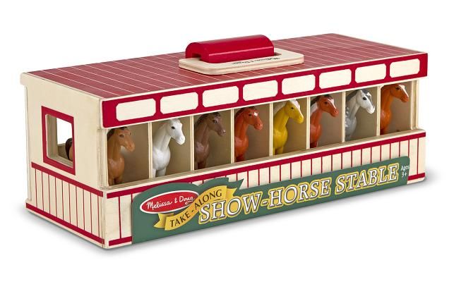 Melissa &amp; Doug Wooden Show-Horse Stable