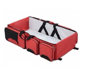 2 in 1 Travel Baby Bed &amp; Bag - Red