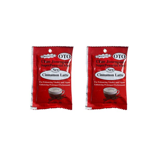 2 Pack OTO Cinnamon Latte Vitality Drink for Men - Energy &amp; Stamina Drink
