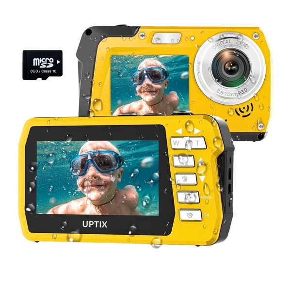 Uptix Dual Screen Waterproof Digital Camera | 4K Resolution | 56MP