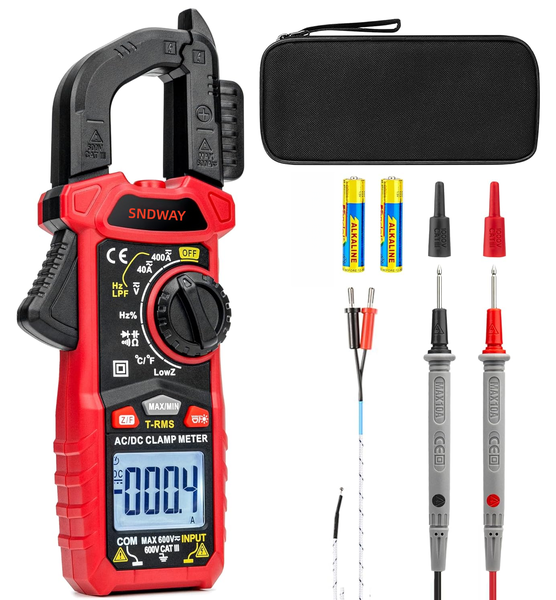 Digital Clamp Meter Multimeter D-Shaped Jaw Ac/Dc Current and Voltage