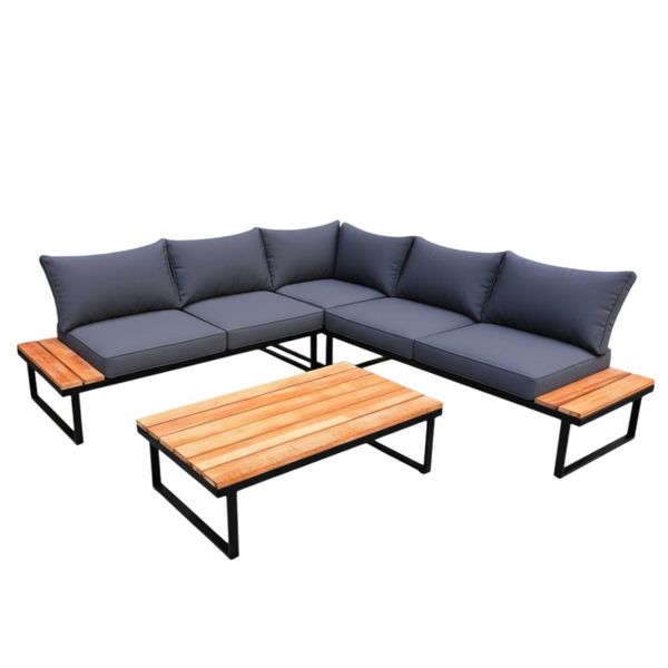 Shayd - Maldives Indoor/Outdoor Corner Sofa Set - 4 Piece Set