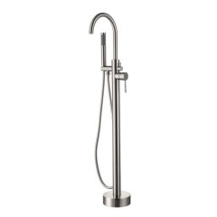 Freestanding Bath Mixer Round Brass