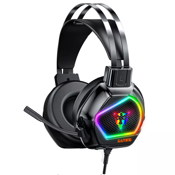 USB Plug Interface Gaming Headphone With MIC &amp; RGB Light