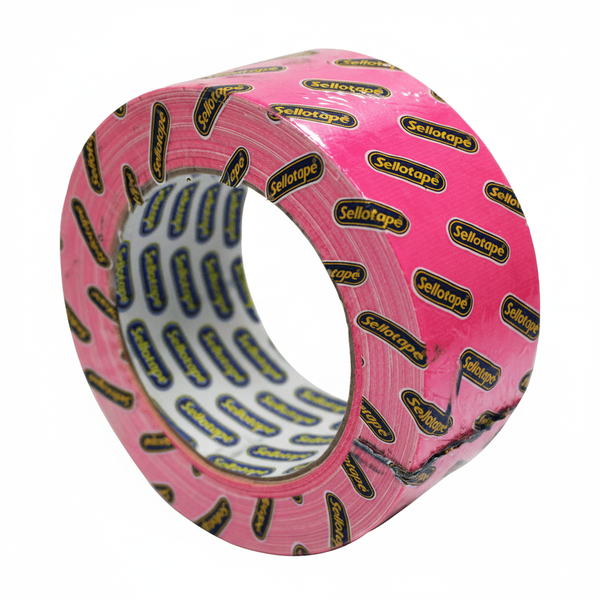Sellotape Duct Tape Lumo Pink 48mm x 20m for Crafts and Repairs