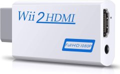 Wii to HDMI Adapter Converter - 1080p - 3.5 mm Audio White