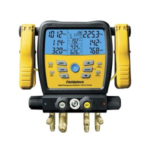 HVAC Refrigerant Digital Manifold - 4 Valves Vacuum Gauges