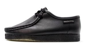 Grasshopper Kid's Lace-Up Moccasin Softee Black