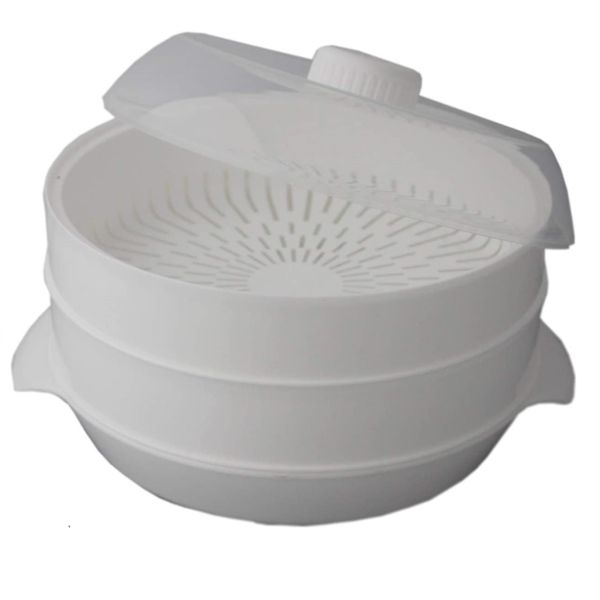 Bulk Pack X 2 Microwave Steamer 2-Tier 21cm Hillhouse