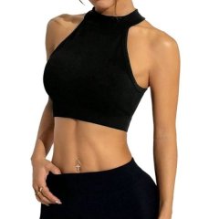 Women's One-Piece Sleeveless Yoga and Fitness Top with Open Back