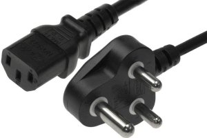 DW 1.5 Meter PC or HDTV Power Cable 3-Pin SA Electrical Plug to Kettle Cord
