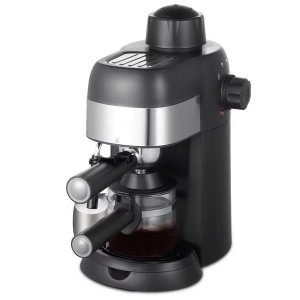 Semi-Automatic Italian Espresso &amp; Cappuccino Coffee Machine - 800W, 4 Cups