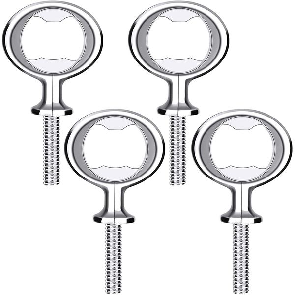 Diy Beer Bottle Opener Stainless Steel Flat Bottle Opener 4Pc Silver