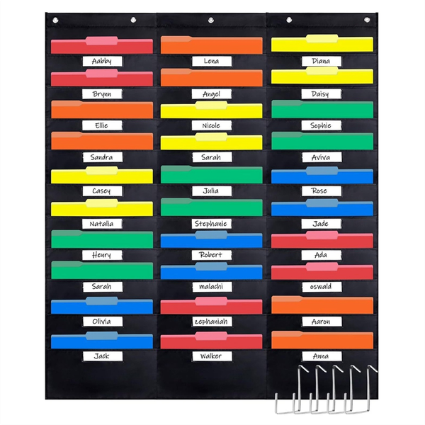 30 Pocket File Pocket Chart 42Inch Wide x 47Inch Tall