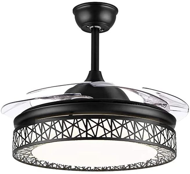 Bird Nest invisible blade modern ceiling fan black-JNC