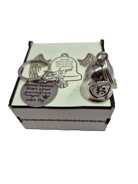 Bikers Bell (13) with Angel Key Ring in Gift Box