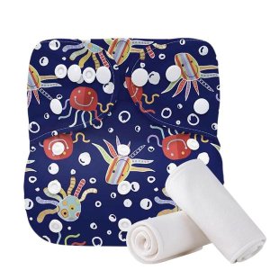 Kid Got Style - Cloth Nappy With 2 Inserts - Octopus Trip
