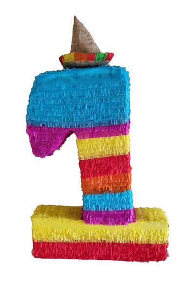 No1 Party Hat Multicolor Pinata