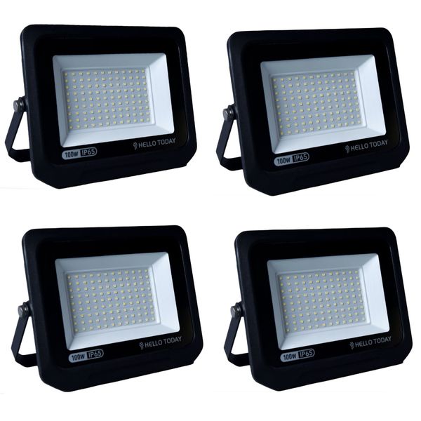 4 Pack 100W LED Flood Light Outdoor IP65 Waterproof
