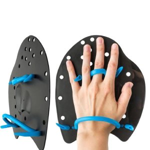 Adjustable Silicone Straps Swimming Paddles Hand Fins - 1 Pair