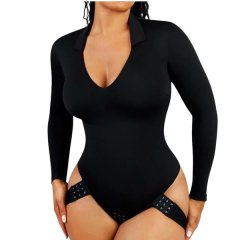 Plunge open High Quality Belty Butt Lifting Shapewear Thong Bodysuit