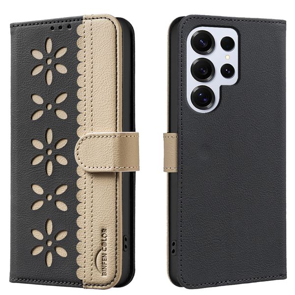RFID Color-Blocked Floral Phone Case Compatible with Galaxy S21 Ultra