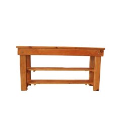 Woodly College Originals Shoe Bench 3 Tier Pinewood Rack