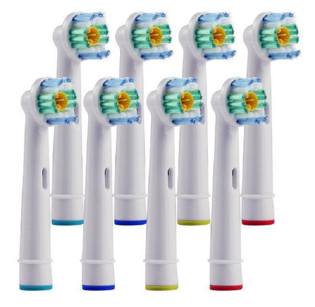 Dental Replacement Heads For Oral B Pro White Toothbrush - 8 Pack