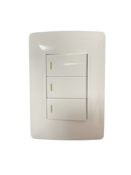 MrUL-Modern 3 Lever 1 Way Light Switch Pack of 2
