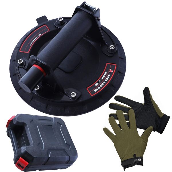 Heavy Duty Air Pump Vacuum Suction Cup Tile &amp; Glass Lifter With Bag &amp; Glove