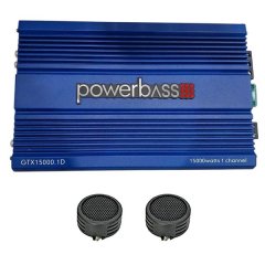 Powerbass GTX1500.1D 15000 Watts Monoblock Amplifier &amp; Evo Tweeters