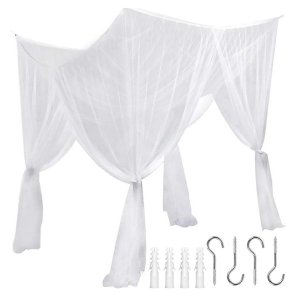 King Bed Canopy Vintage Size Mosquito Net - 4-Door Canopy with 240cm Hight