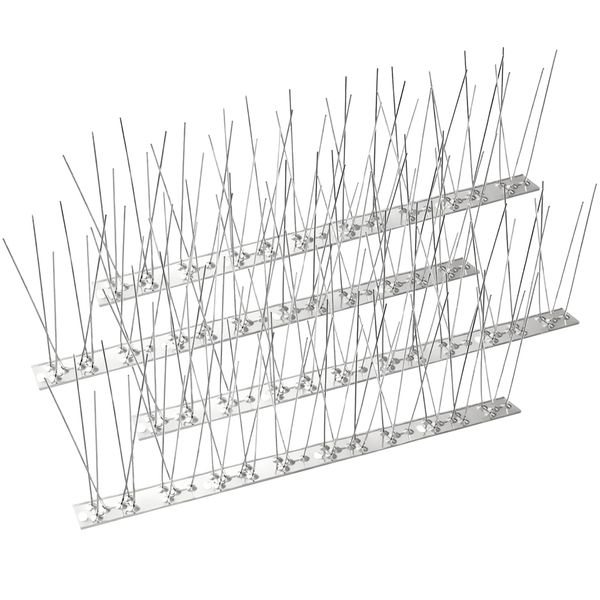 Chenshia Bird Spikes with Stainless Steel Base (4pcs make 1.32m)